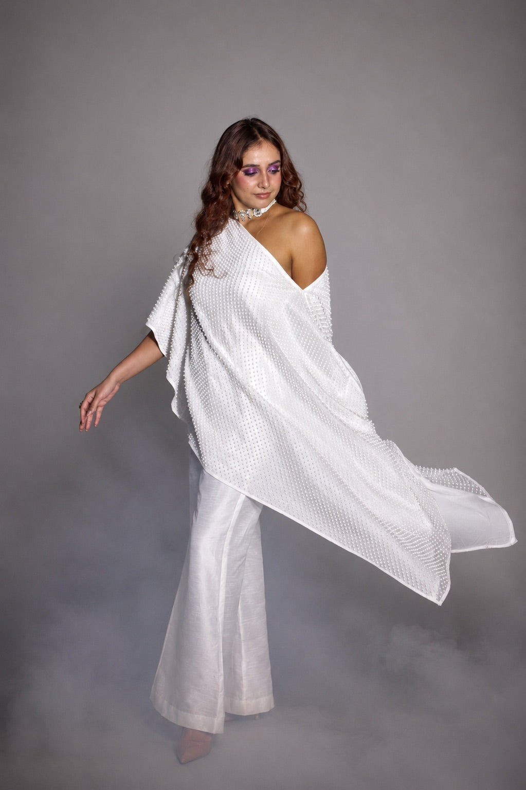 Pearl Cascade top with Bell bottom pants