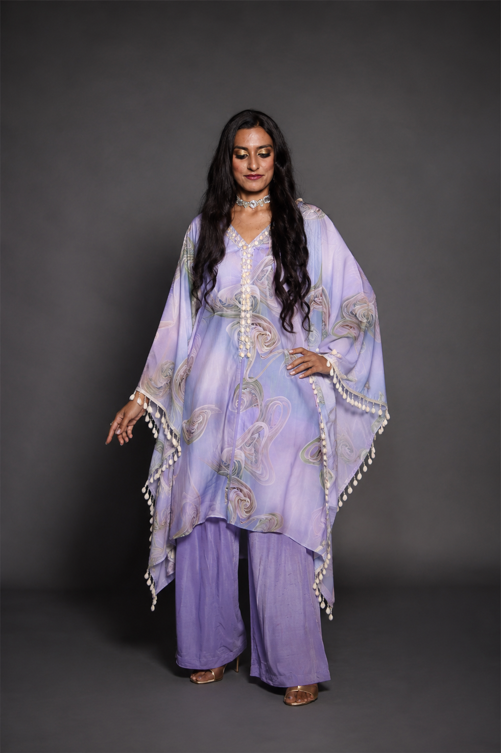 Ocean Blue Kaftan Set