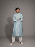 Celestial Blue heritage kurta